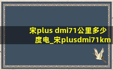 宋plus dmi71公里多少度电_宋plusdmi71km电池容量